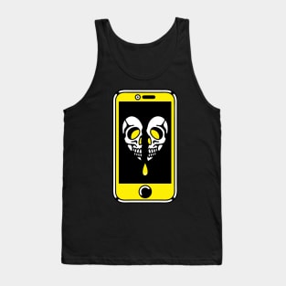 Skull heart phone Tank Top